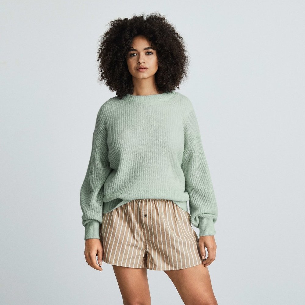 Everlane - Oversized Alpaca Crew - Lily Green NWT